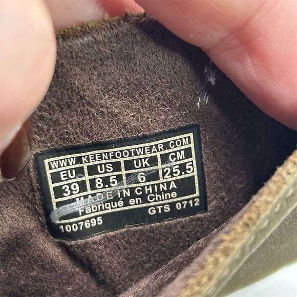 KEEN Akita Light Brown Leather Pull-On Wedge Mid-Calf Pull On Boots Size 8.5 - Picture 12 of 12